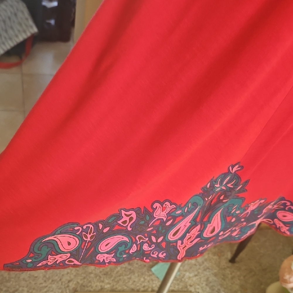 BEAUTIFUL FREE PEOPLE RED, PINK, AND BROWN BEADED TUNIC OR DRESS. NWOT. - Picture 10 of 16